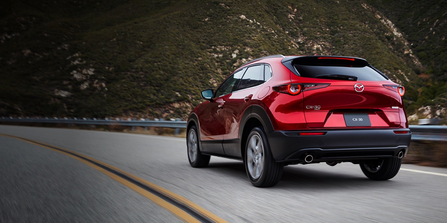Red 2020 Mazda CX-30 Driving on the road | Hanover Mazda in Hanover, PA