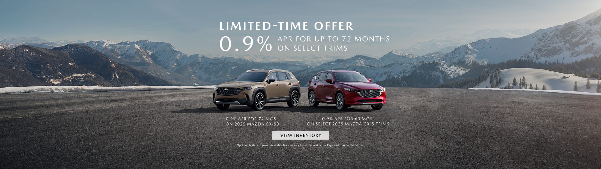 0.9% APR FOR UP TO 72 MONTHS ON SELECT TRIMS