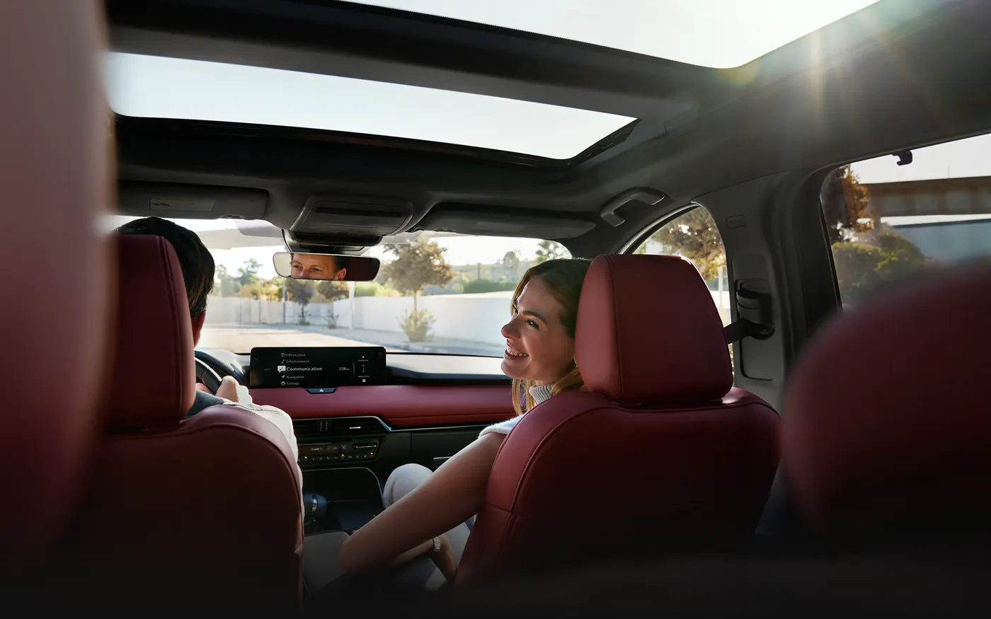 Friends riding in the 2-row 2027 Mazda CX-90 | Hanover Mazda in Hanover PA